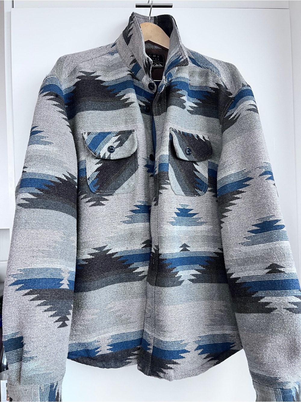Jachs New York Men’s XXL Wool Blend Lined Shirt Jacket Flannel Southwestern